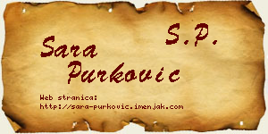 Sara Purković vizit kartica